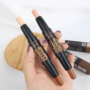 2 Headed Silkworm Highlighter Pencil Waterproof Shimmer Bronzers Brightening Stick