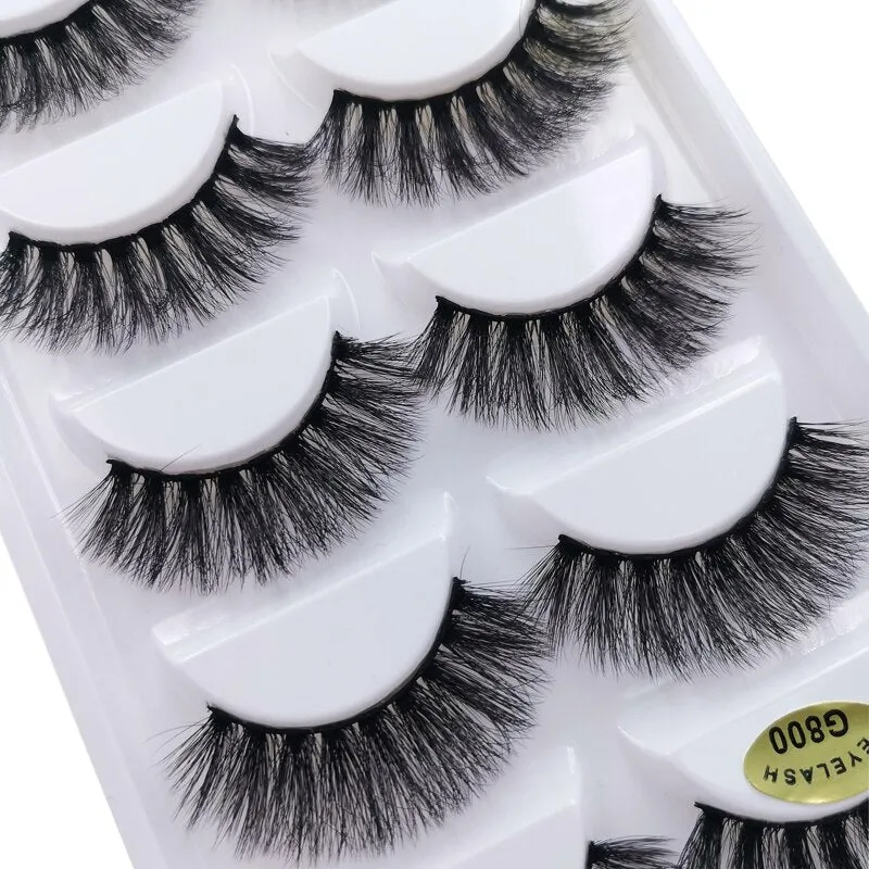 3D Eyelashes Hand made Reusable Natural Long Eyelashes 3D Mink Lashes Soft Dramatic Eye lashes For Makeup Cilios Mink Maquiagem