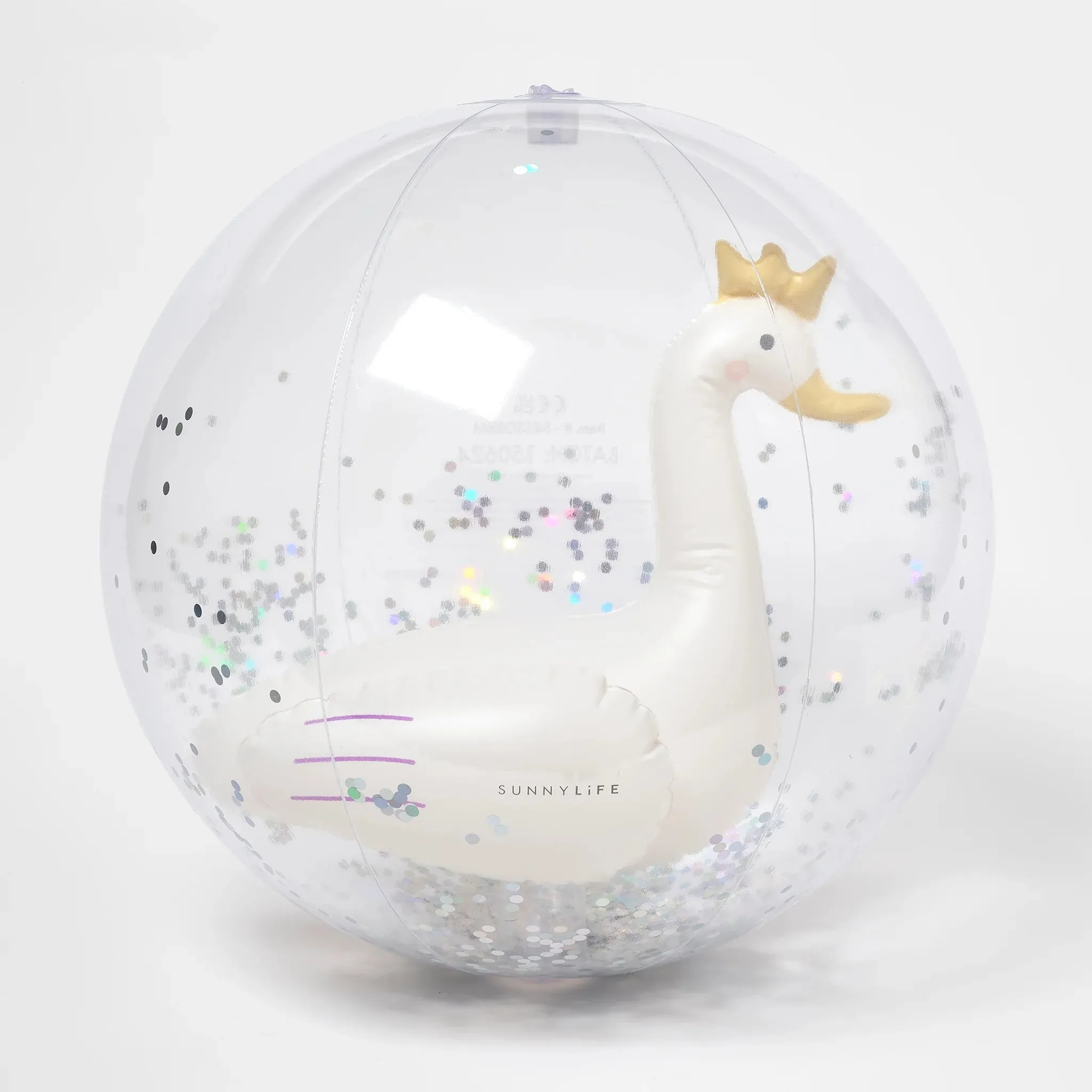 3D Inflatable Beach Ball - Princess Swan Multi