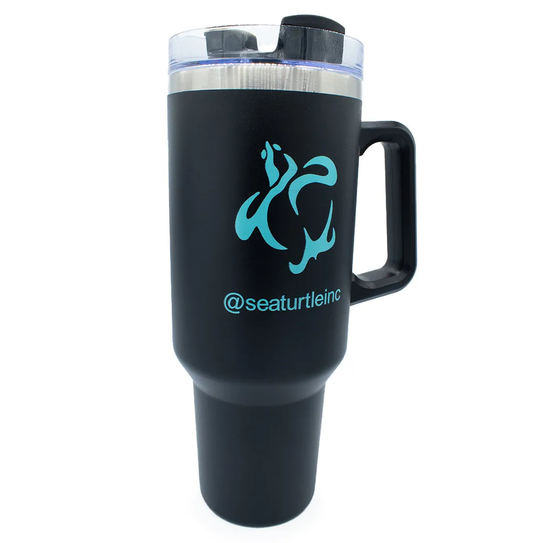 40oz Powder Coated Tumbler (w/ straw)