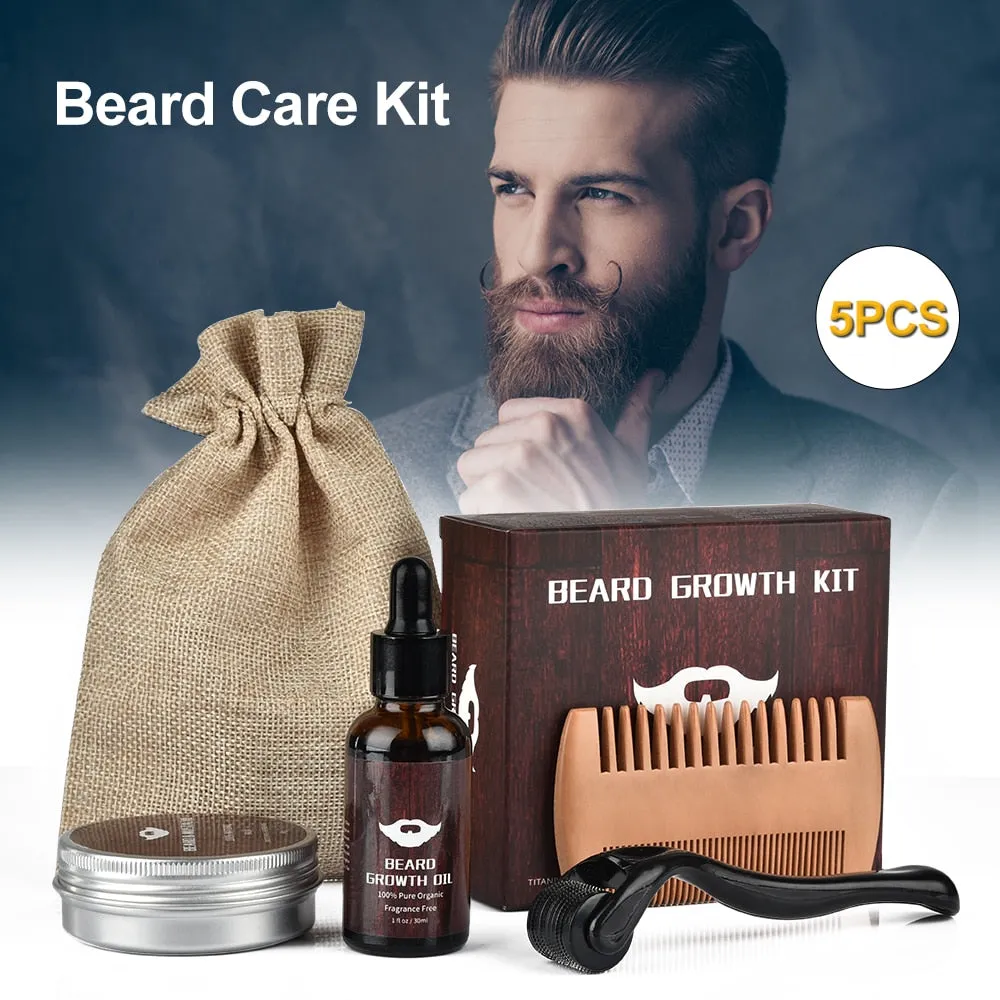 Beard Growth Kit - Enhance Hair Growth and Nourish Your Beard