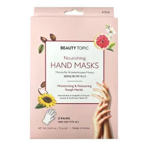 Beauty Topic Nourishing Hand Masks Shea Butter & Grapefruit 3 Pairs