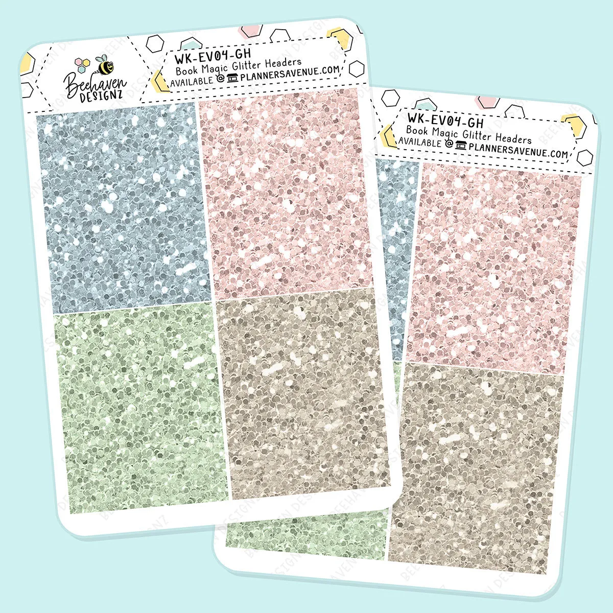 Book Magic Glitter Header Stickers