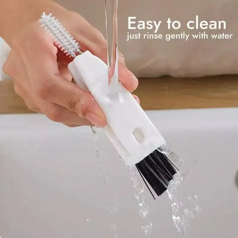 Bottle Cover Gap Cleaning Brush, Lunch Box Rubber Ring Groove Gap Cleaning Brush, 3 in 1 Cup Lid Cleaner, Multifunctional Bottle Gap Cleaner