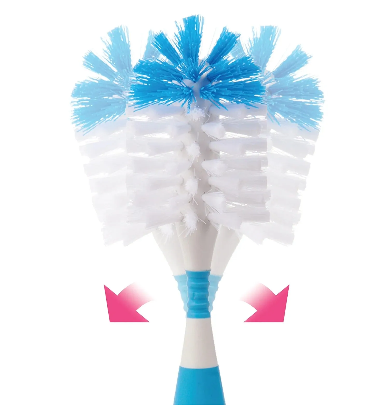 [Bundle Of 2] Munchkin Bristle Bottle Brush (Blue)