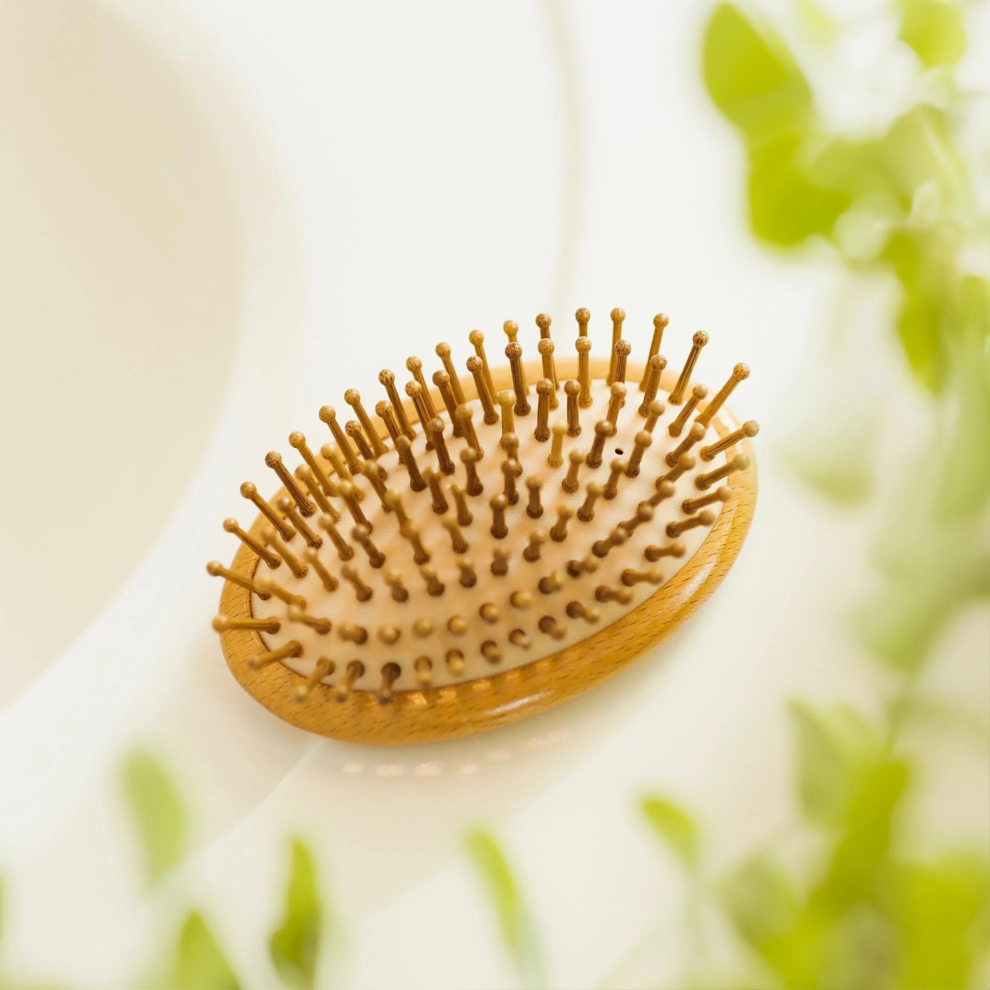 Careberry's Bamboo Bliss Mini Hairbrush | Detangling Brush