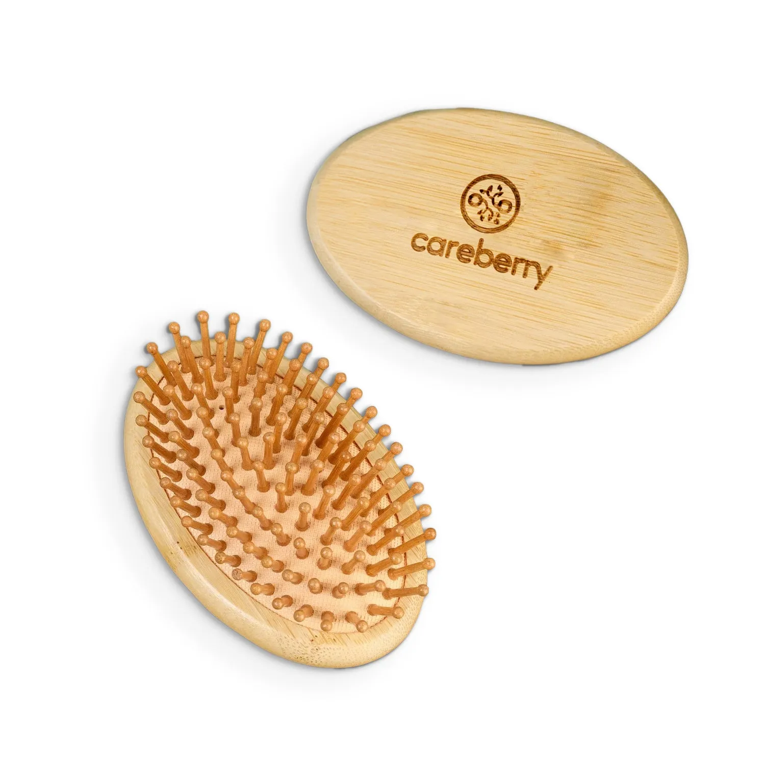 Careberry's Bamboo Bliss Mini Hairbrush | Detangling Brush