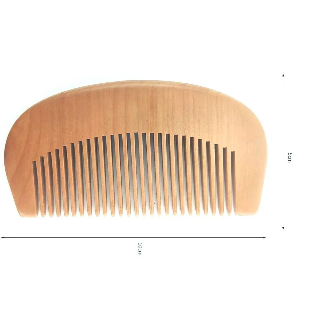 Compact Pearwood Beard Comb