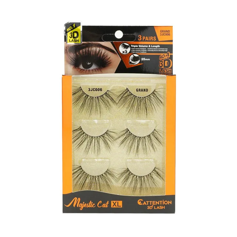 EBIN Cattitude 3D Lashes 3 Pairs Majestic Cat XL #Grand