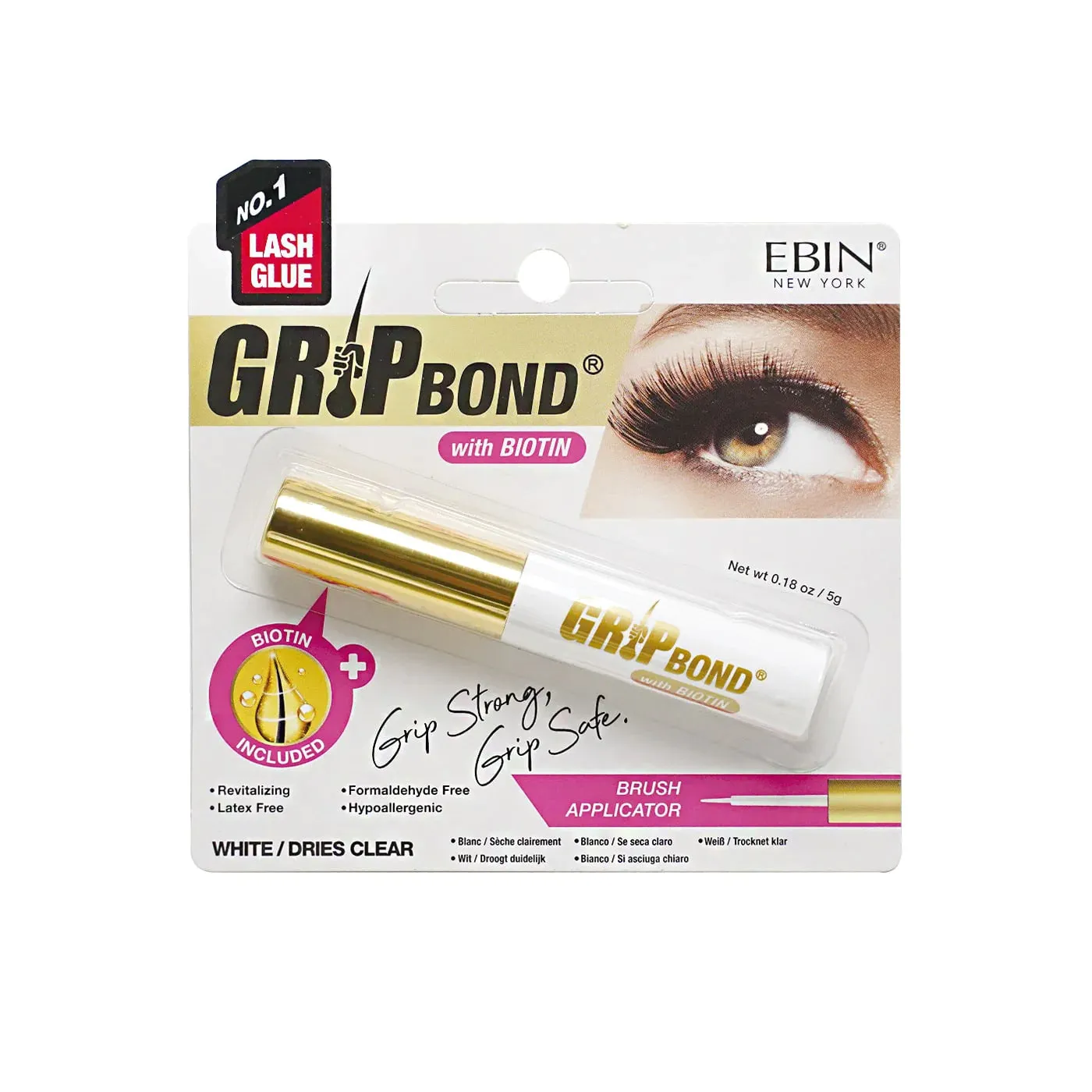 EBIN - GRIP BOND LASH ADHESIVE WITH BIOTIN