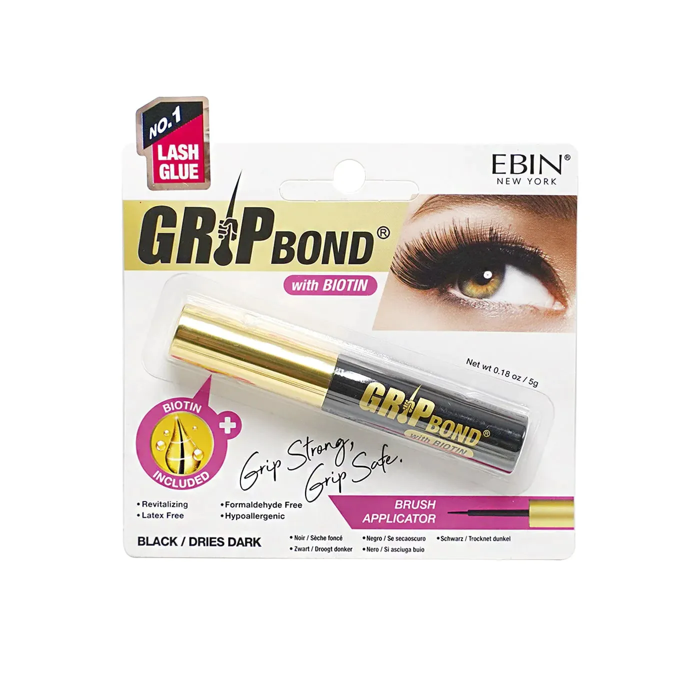 EBIN - GRIP BOND LASH ADHESIVE WITH BIOTIN