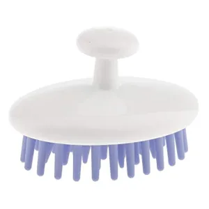 Electomania Comfortable Silicone Body Washing Hair Shampoo Scalp Massage Brush Comb Conditioner Clean Head Salon - Purple White