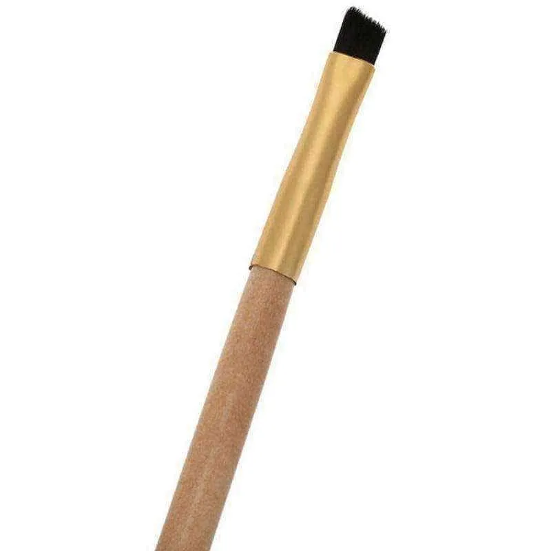 Eyebrow brush Bamboo Handle Dual-head   Eyebrow Comb Makeup Brush Golden