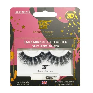 Faux Mink 3D Eyelashes Julie No.116 (Wispy and dramatic looks)