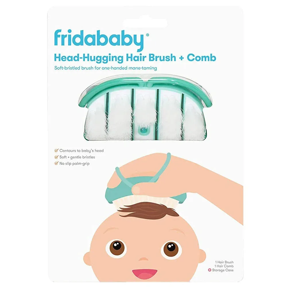 Frida Baby Head-Hugging Hair Brush & Styling Comb Set