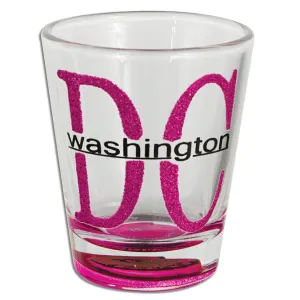 GLDC44 Shot Glass Glitter DC Pink with Pink Bottom