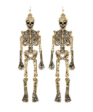 Glitter Skeleton Earrings