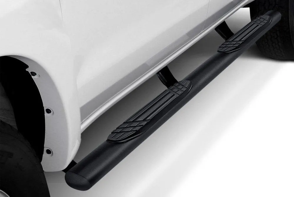 Go Rhino 4" OE Xtreme Oval Side Steps Chevy Silverado Diesel Double Cab (15-19) Textured Black or Polished