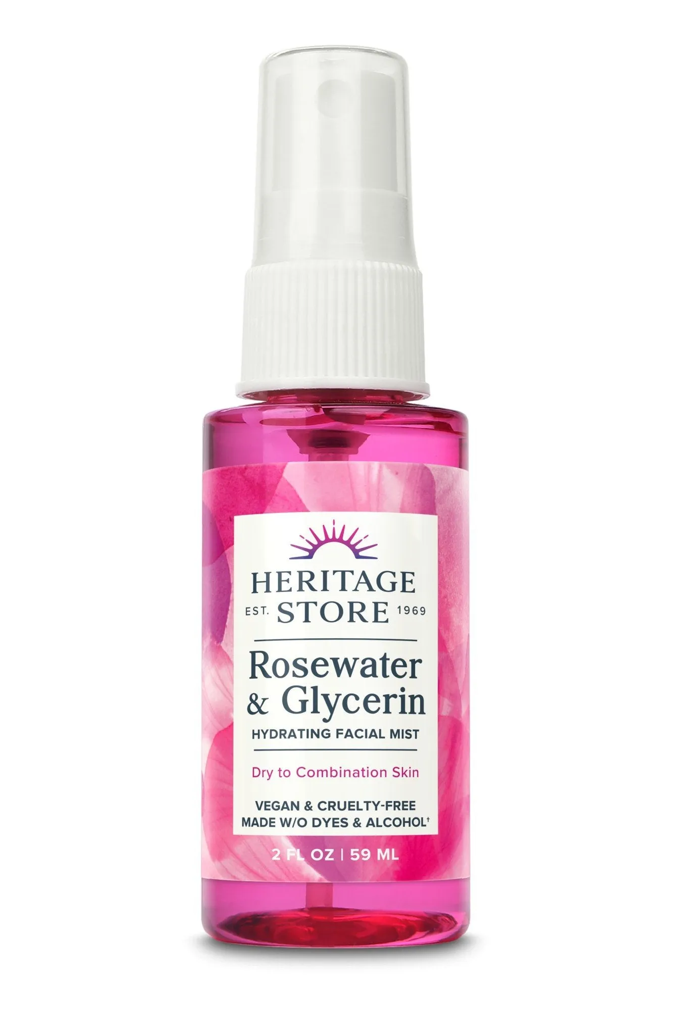 Heritage Store Rosewater & Glycerin 2 oz Spray