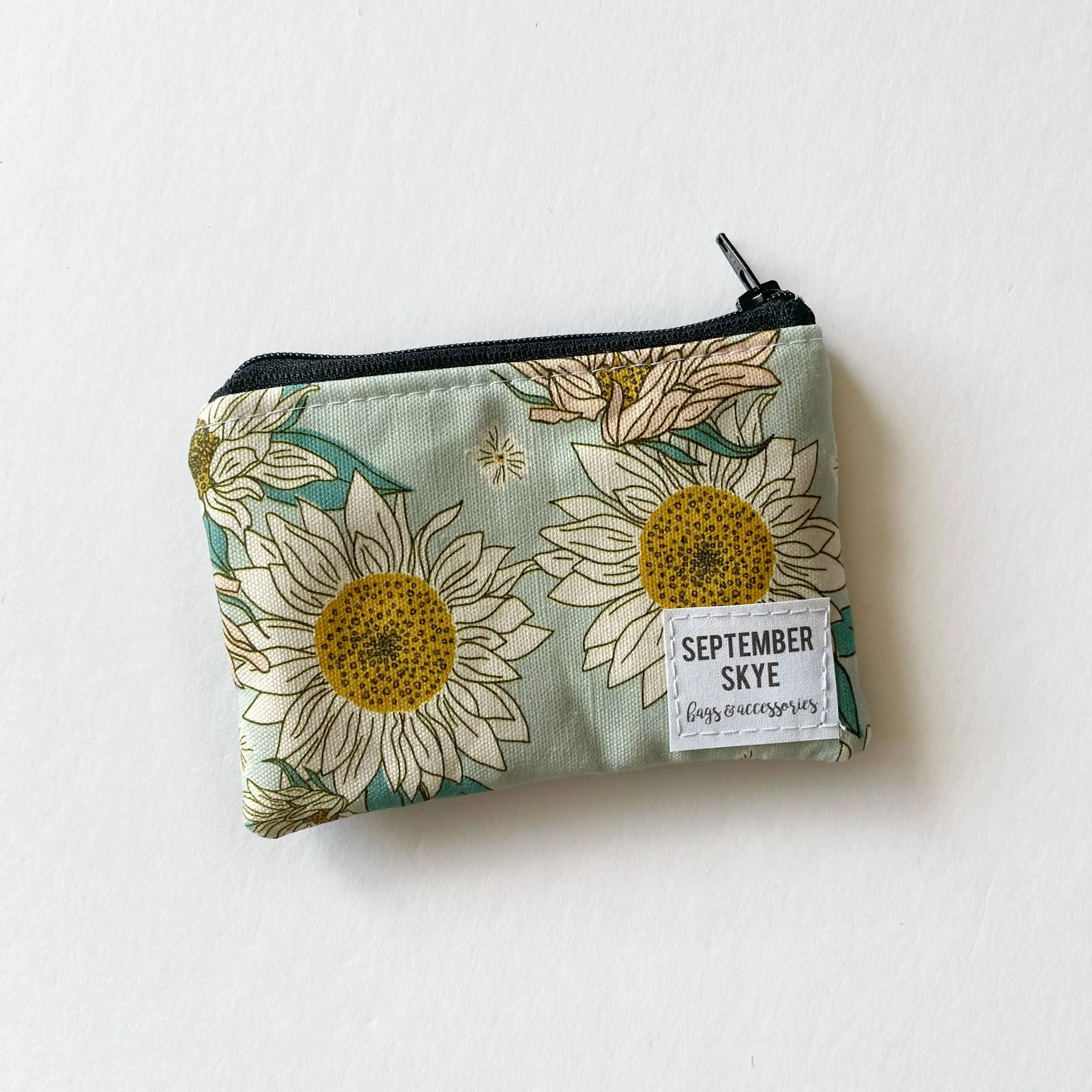 Indy Bloom Sunflower Aqua Mini Coin Purse