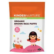 KinderNurture Organic Brown Rice Puffs 40g 9m 