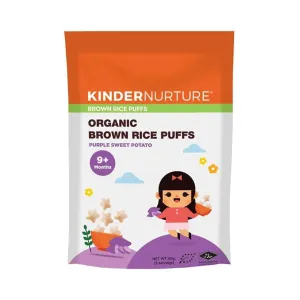 KinderNurture Organic Brown Rice Puffs 40g 9m 