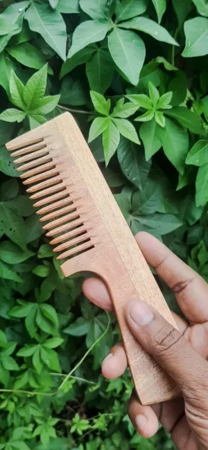 Neem comb with handle - large : pack of 4