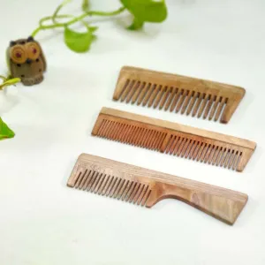 Neem Wood Comb - set of 3