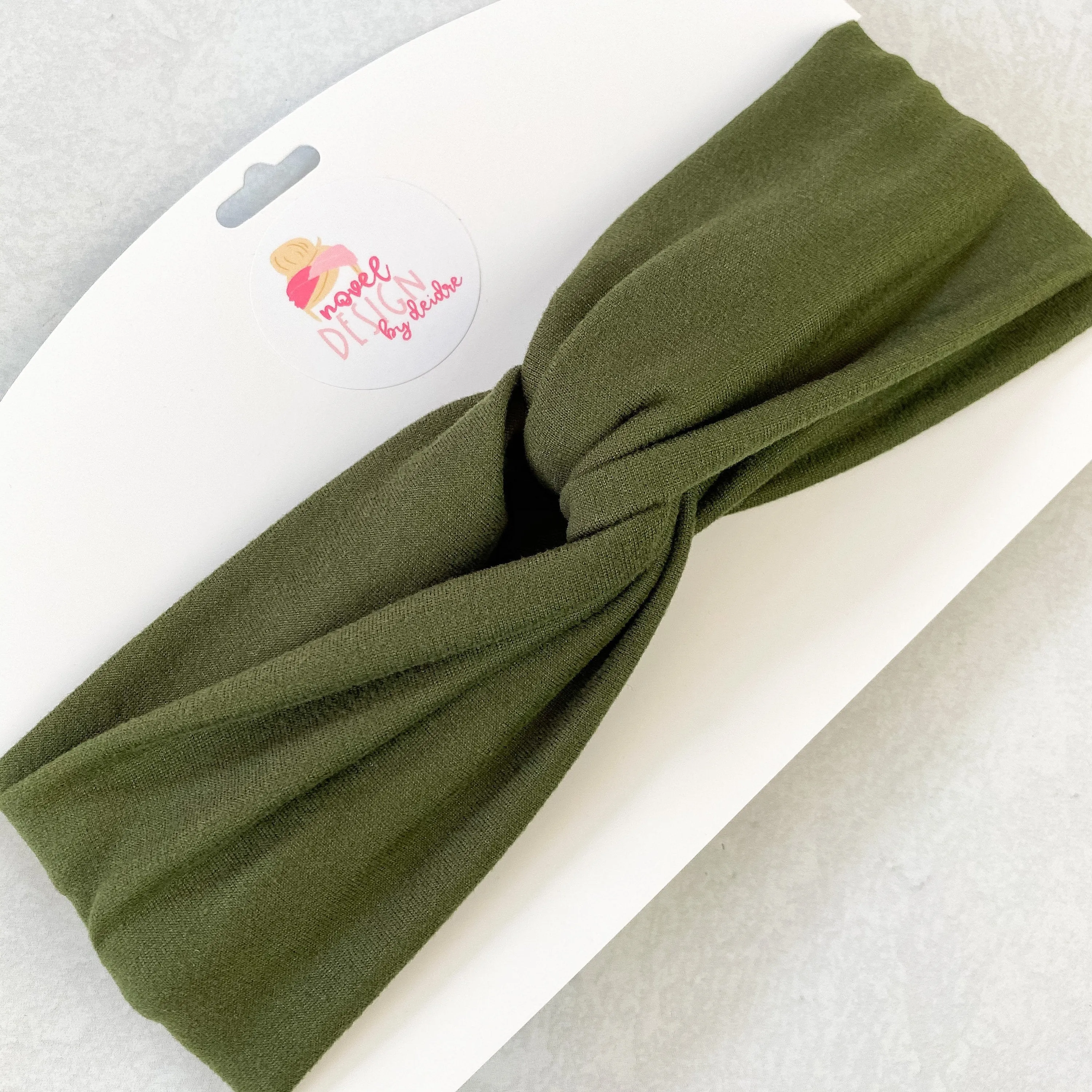 Olive Green Twist Turban Headband