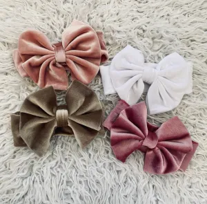 Over sized velvet bow headband