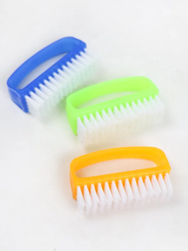 Pack of 3 Clothes Washing Brush with Handle Multicolor