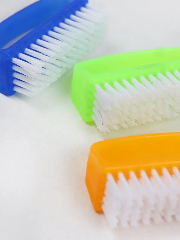 Pack of 3 Clothes Washing Brush with Handle Multicolor