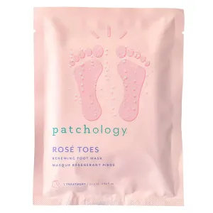 Patchology Serve Chilled Rosé Toes, Renewing & Protecting Foot Mask, 1 ct