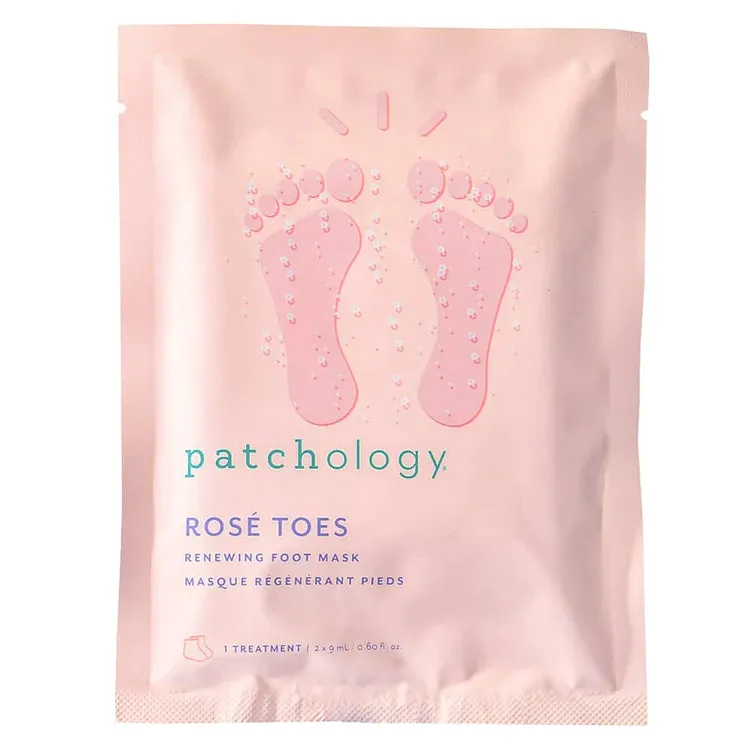 Patchology Serve Chilled Rosé Toes, Renewing & Protecting Foot Mask, 1 ct