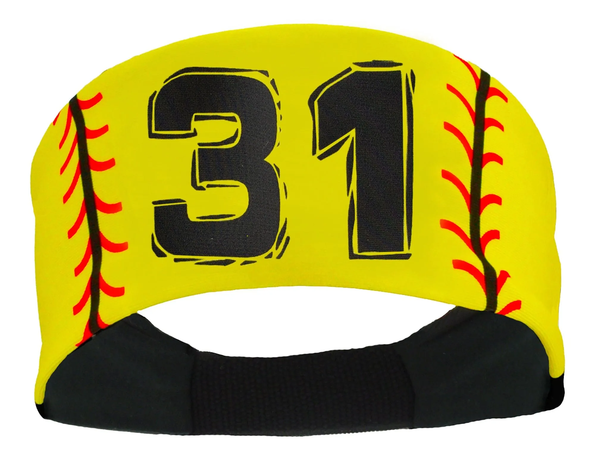 Player ID Softball Stitch Headband (numbers 00-39)