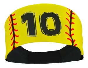 Player ID Softball Stitch Headband (numbers 00-39)