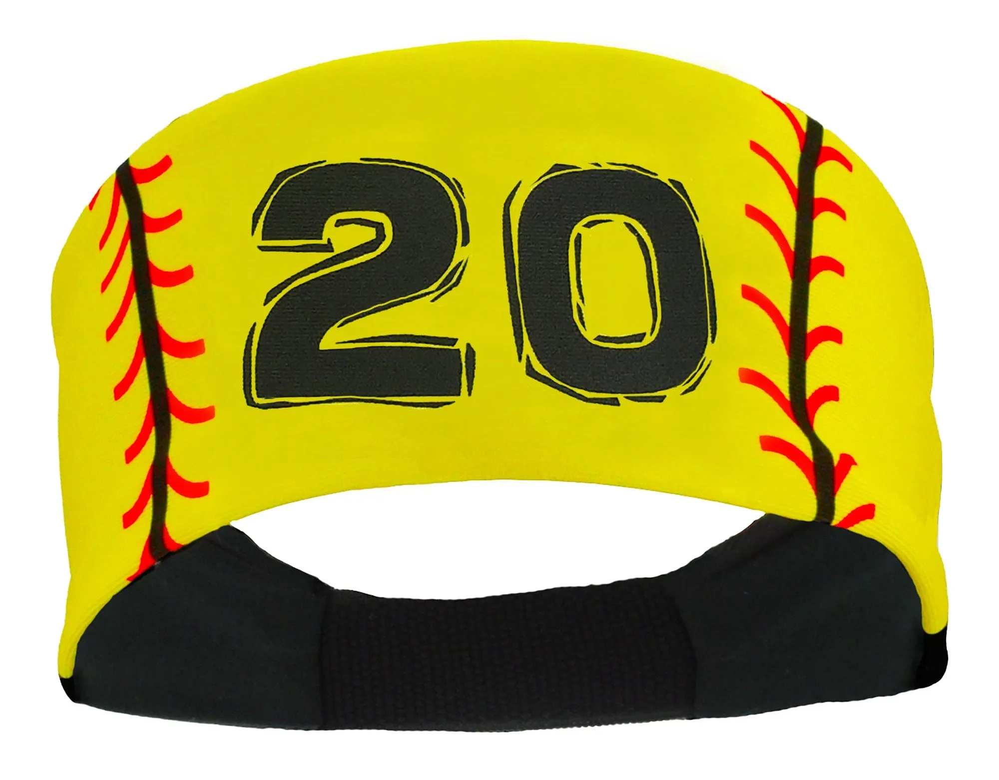 Player ID Softball Stitch Headband (numbers 00-39)