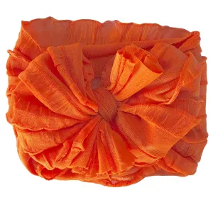 Ruffled Headband- Orange