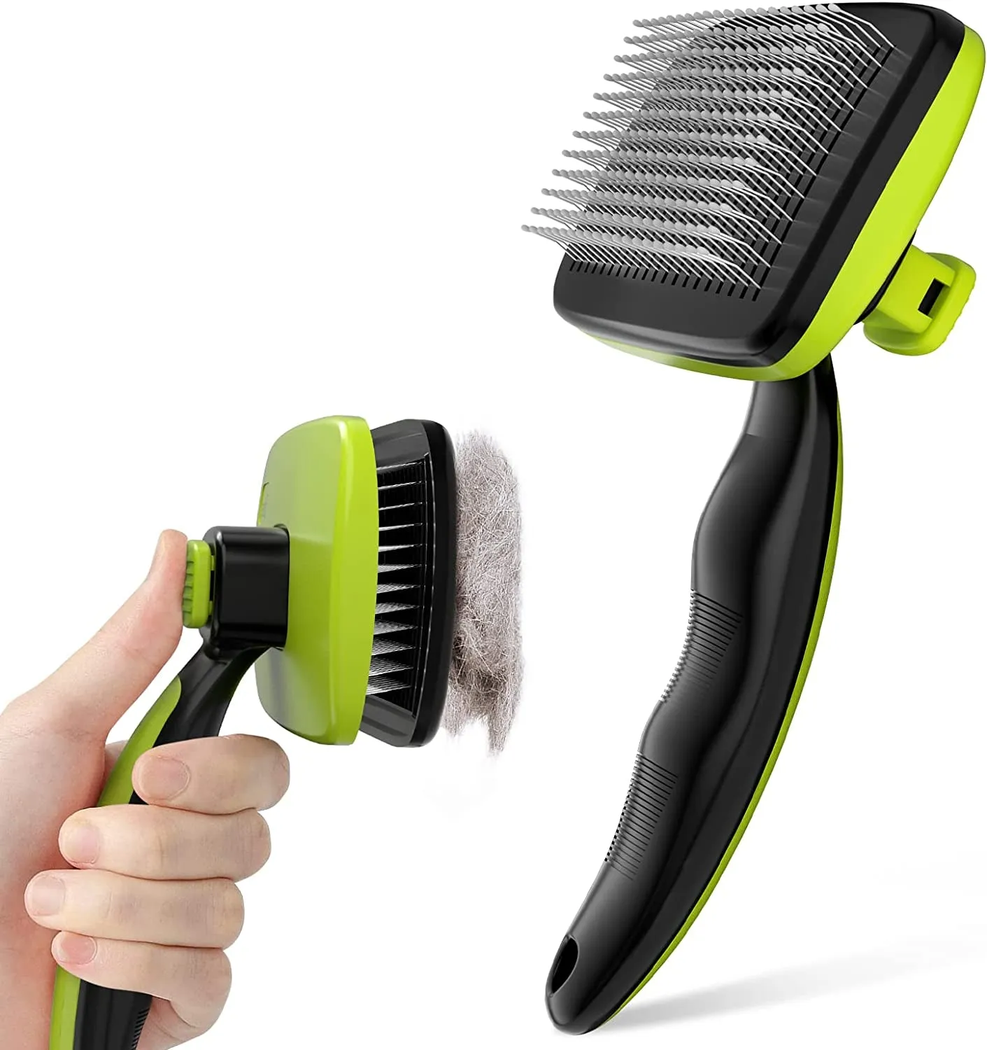 Self-Cleaning Slicker Brush