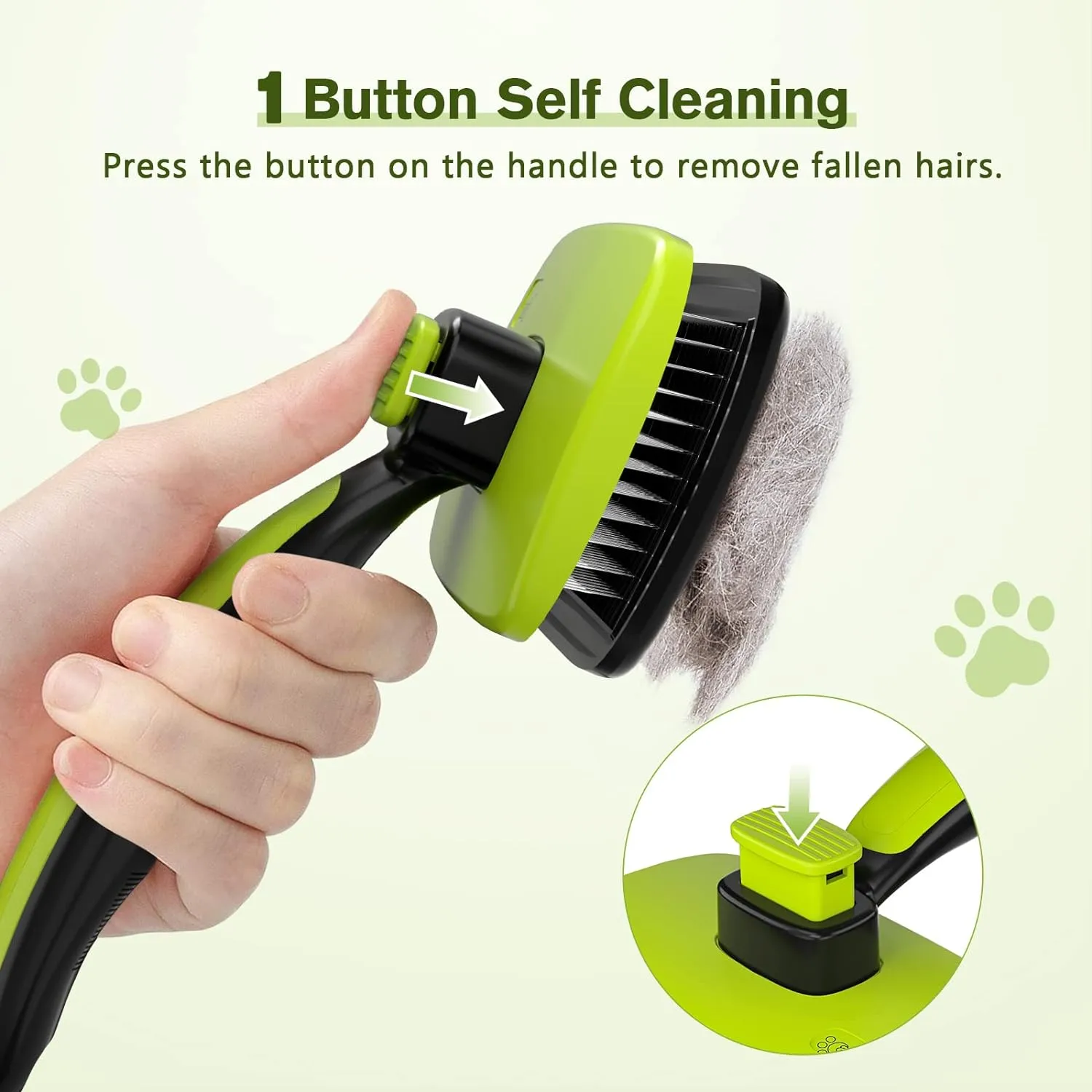 Self-Cleaning Slicker Brush