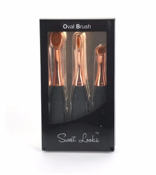 Sweet Looks Contour Makeup Oval Brush Set