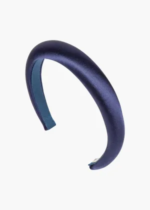 Tori Headband in Satin -- Navy