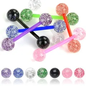 Ultra Glitter Flexible Tongue Ring