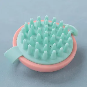 Umai Head Scalp Massager Shampoo Brush/Comb | Hair Massager for Hair Growth | Scalp Exfoliator for Dandruff Removal | Wet and Dry Haircare | Long and Soft Silicon Bristles | Pink, Plastic