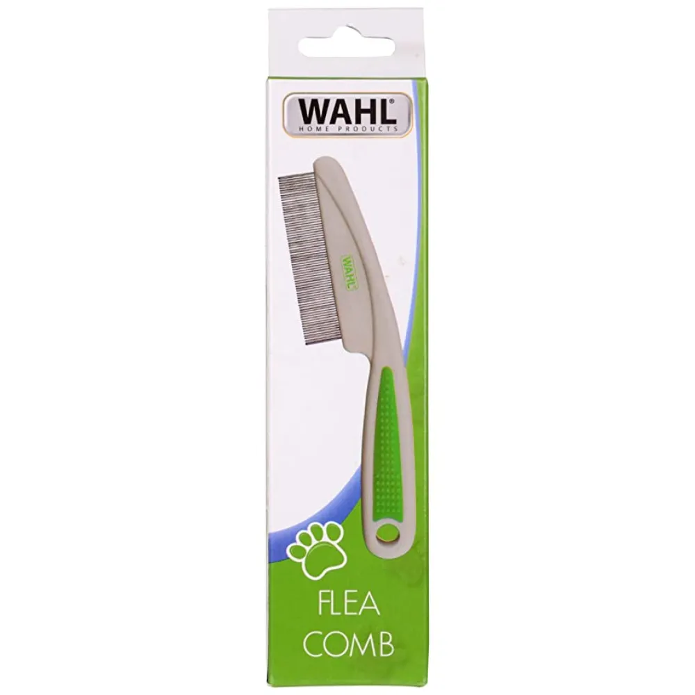 Wahl Flea Comb and Flea & Tick Eucalyptus Cedar Shampoo for Dogs Combo